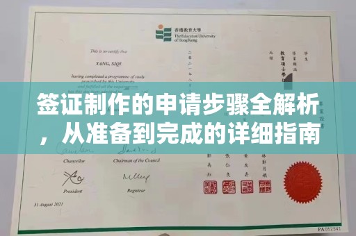 江津签证制作的申请步骤全解析，从准备到完成的详细指南