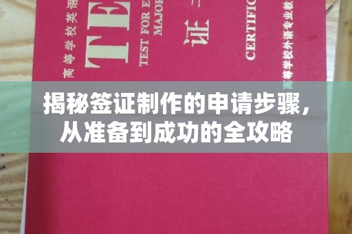 江津揭秘签证制作的申请步骤，从准备到成功的全攻略