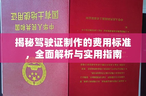 江津揭秘驾驶证制作的费用标准，全面解析与实用指南